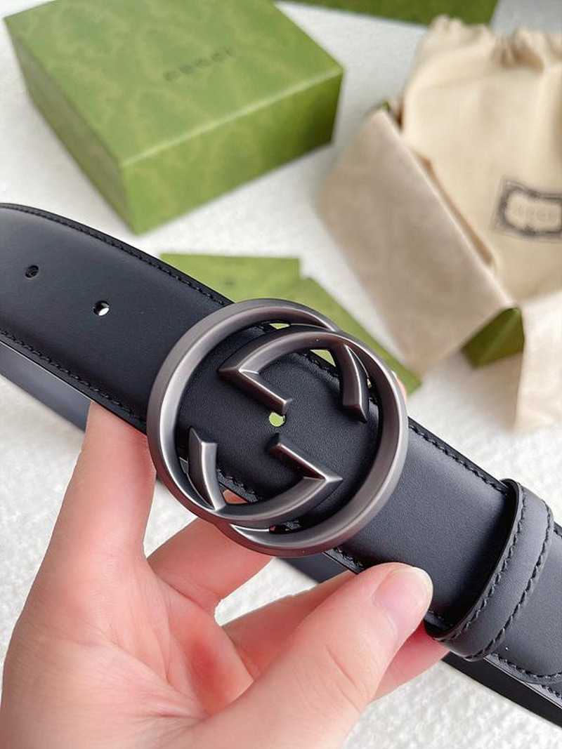 구찌 인터로킹G 레더 벨트 4cm | Size 35 - 40