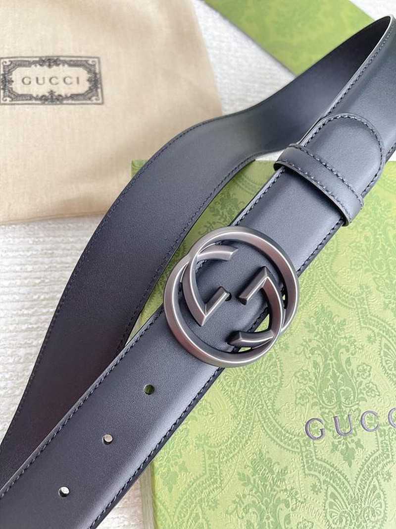 구찌 인터로킹G 레더 벨트 4cm | Size 35 - 40