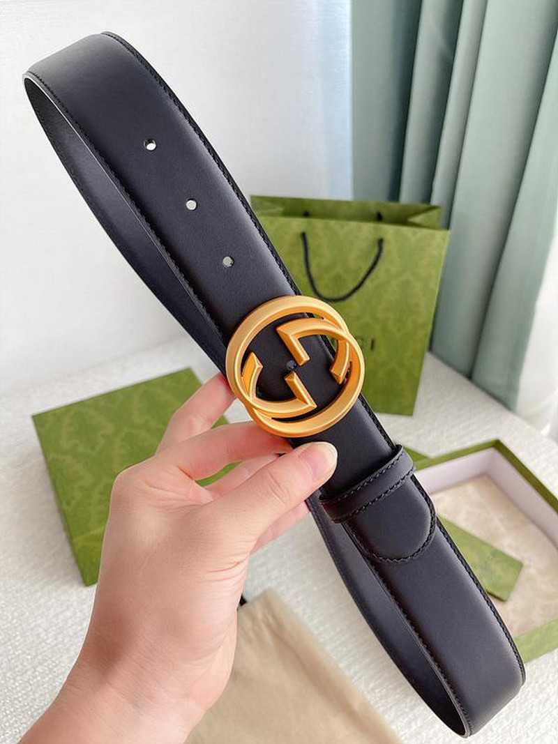 구찌 인터로킹G 레더 벨트 4cm | Size 35 - 40