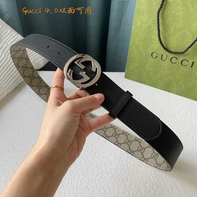 구찌 마몬트 레더 벨트 4cm | Size 35 - 40