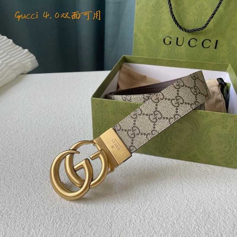 구찌 마몬트 레더 벨트 4cm | Size 35 - 40