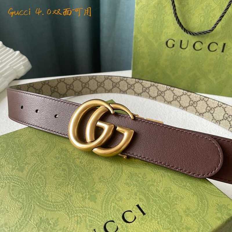 구찌 마몬트 레더 벨트 4cm | Size 35 - 40