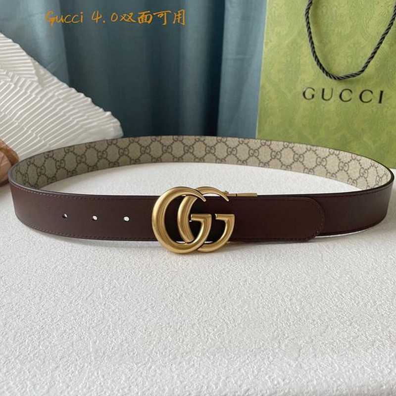 구찌 마몬트 레더 벨트 4cm | Size 35 - 40