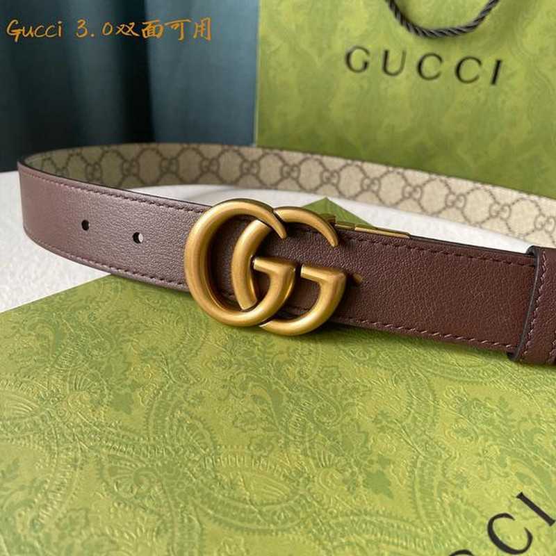 구찌 마몬트 레더 벨트 3cm | Size 35 - 40
