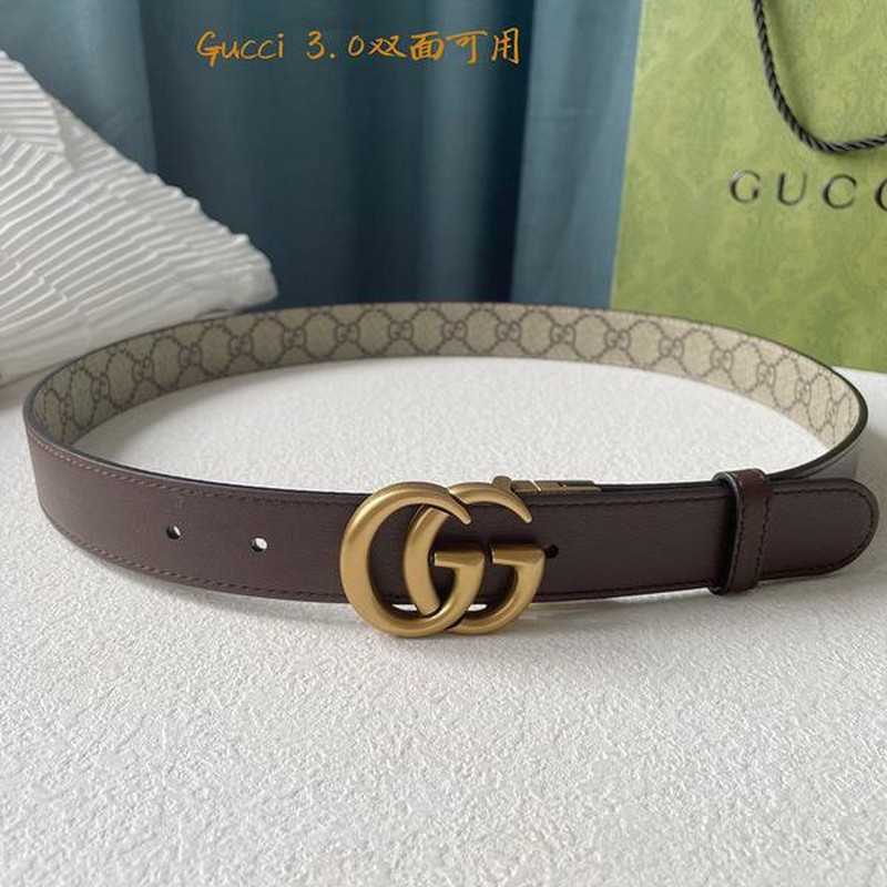 구찌 마몬트 레더 벨트 3cm | Size 35 - 40