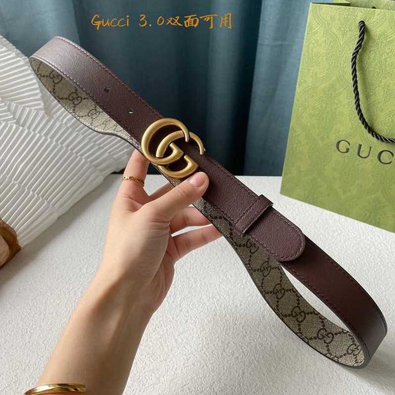 구찌 마몬트 레더 벨트 3cm | Size 35 - 40