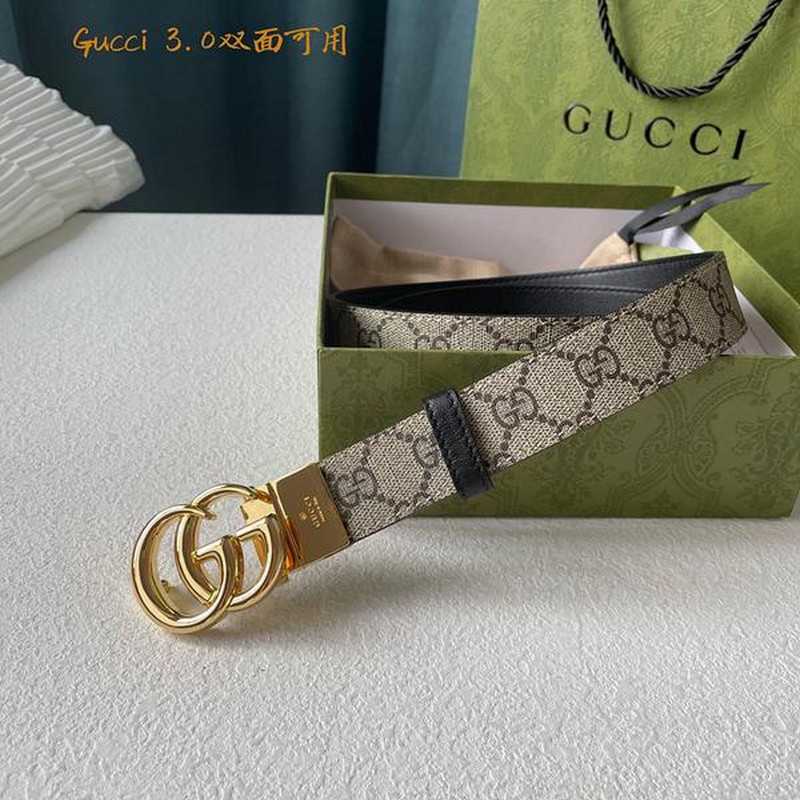 구찌 마몬트 레더 벨트 3cm | Size 35 - 40