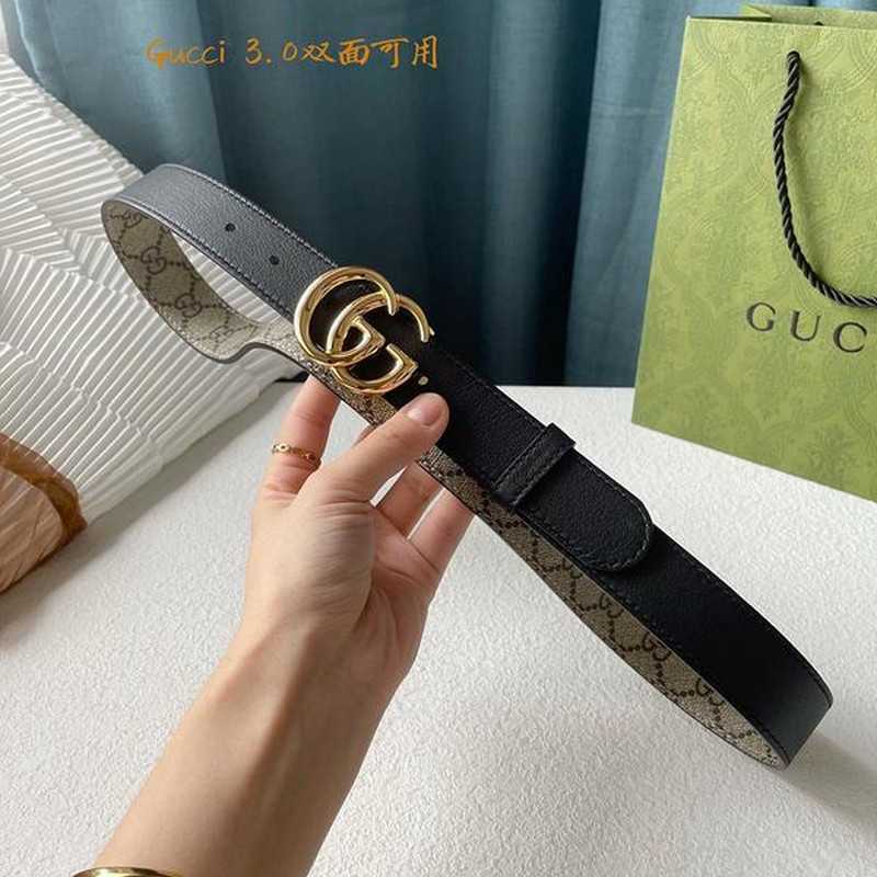 구찌 마몬트 레더 벨트 3cm | Size 35 - 40