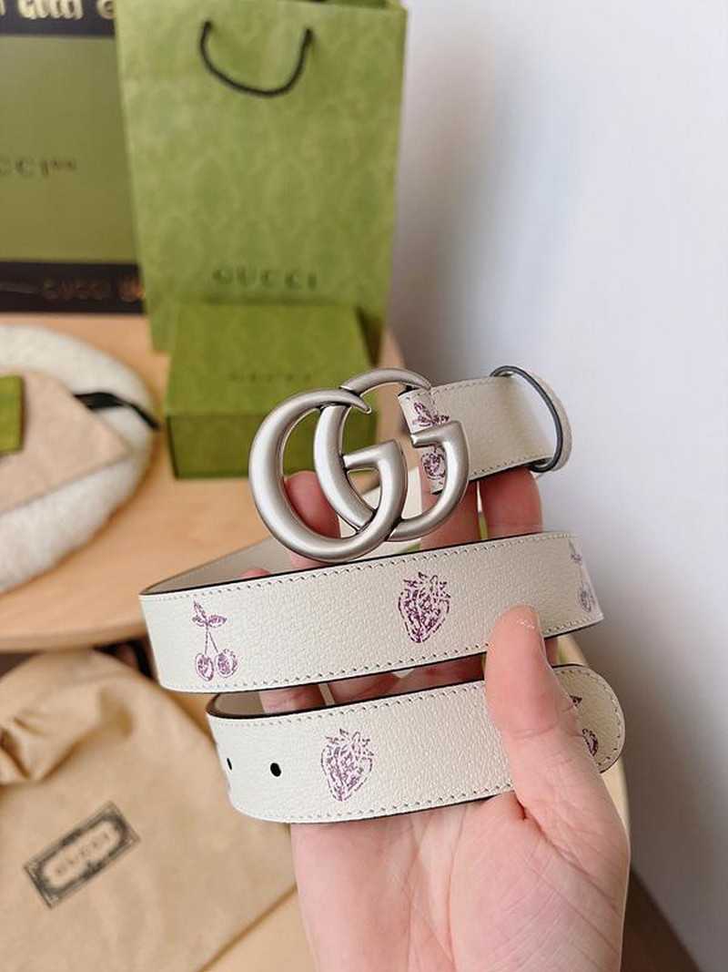 구찌 마몬트 과일 레더 벨트 3cm | Size 35 - 40