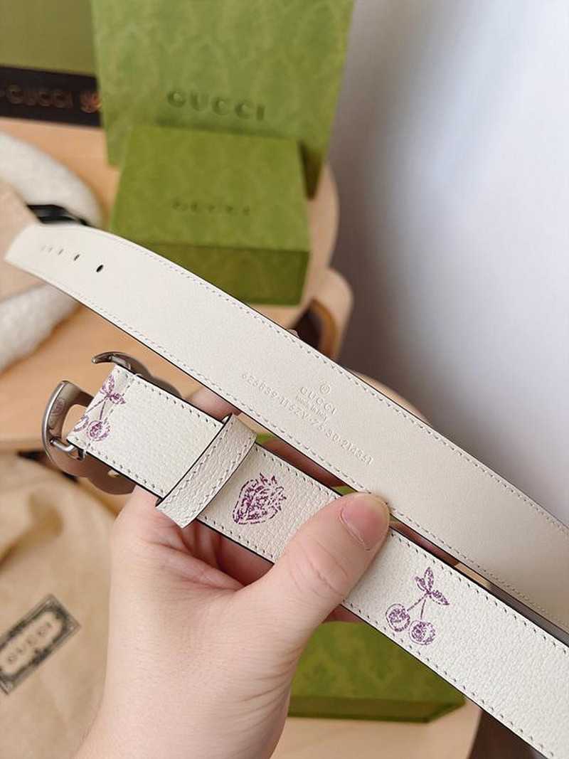 구찌 마몬트 과일 레더 벨트 3cm | Size 35 - 40