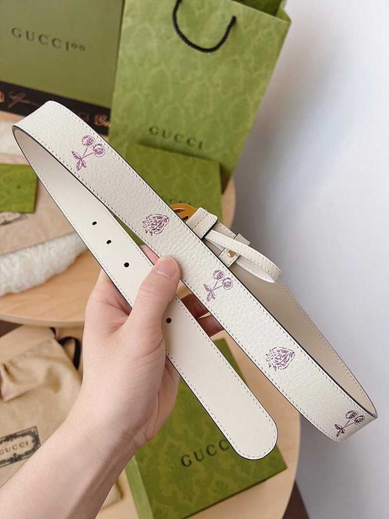 구찌 마몬트 과일 레더 벨트 3cm | Size 35 - 40