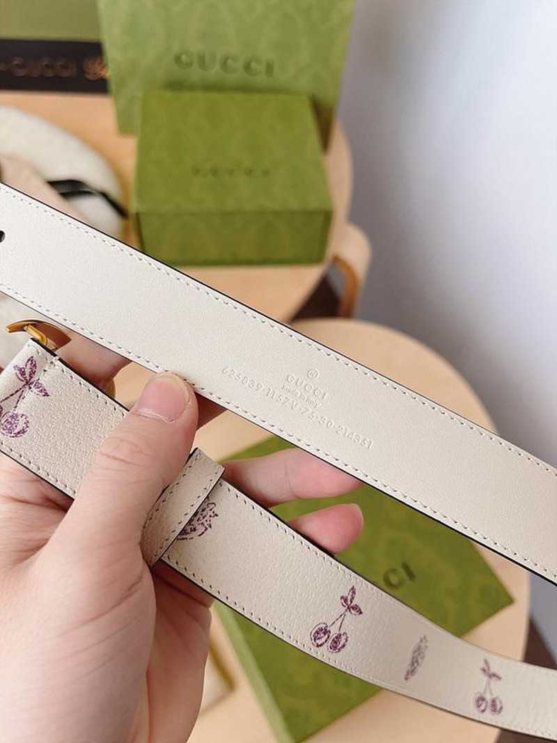 구찌 마몬트 과일 레더 벨트 3cm | Size 35 - 40