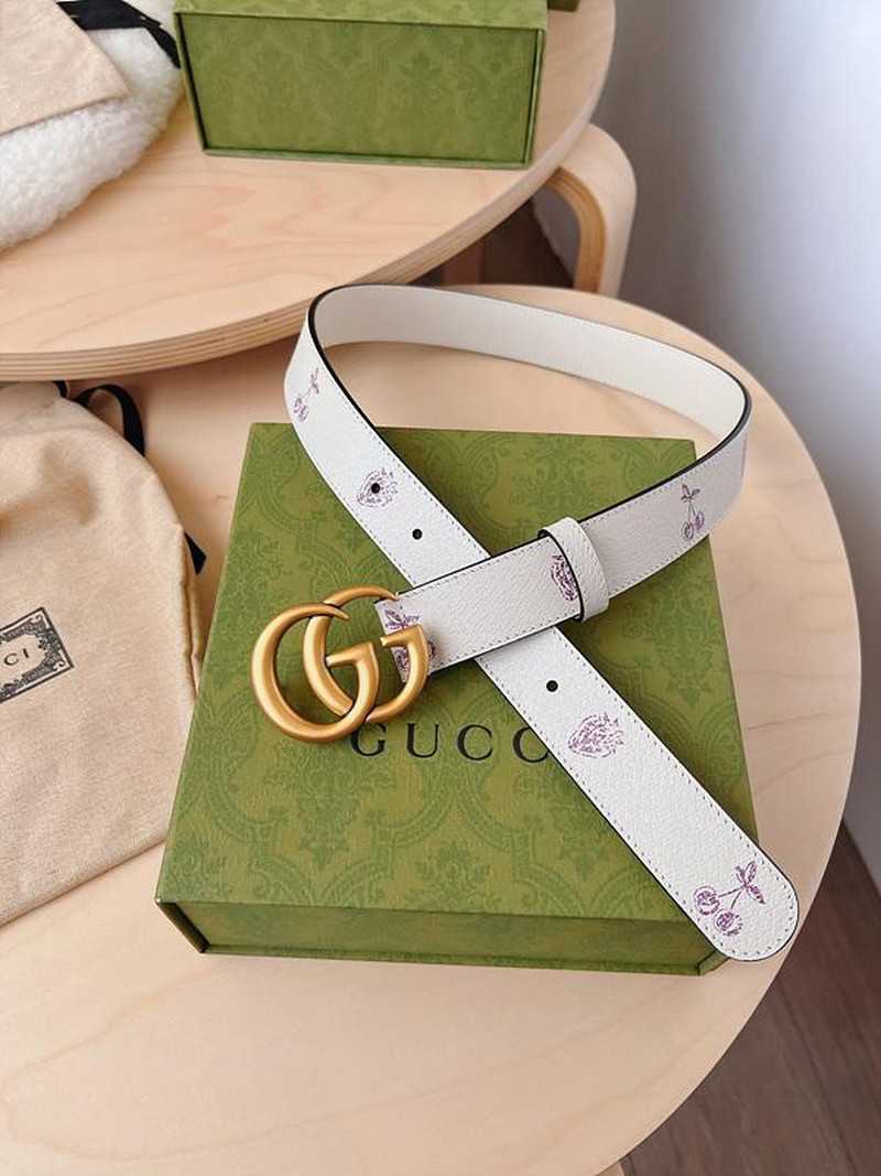 구찌 마몬트 과일 레더 벨트 3cm | Size 35 - 40