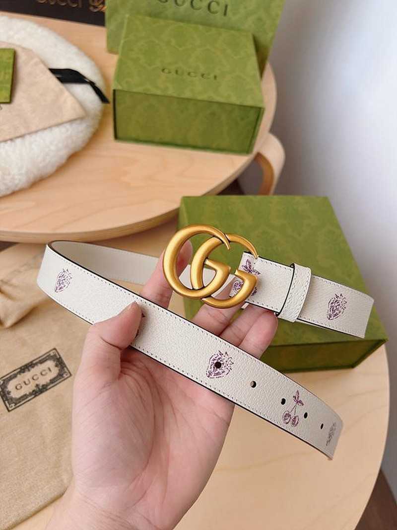 구찌 마몬트 과일 레더 벨트 3cm | Size 35 - 40