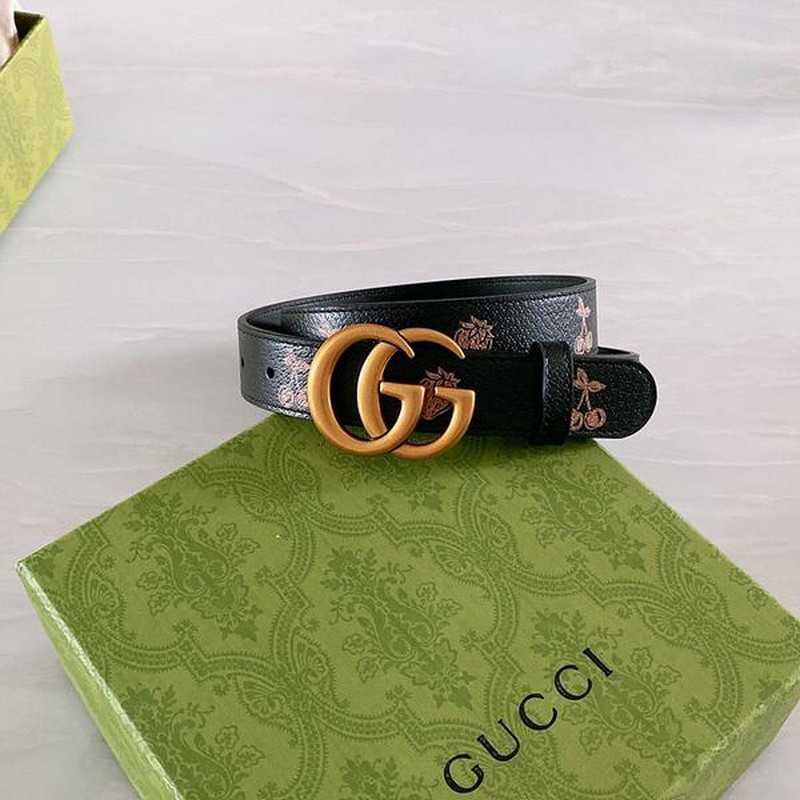구찌 마몬트 과일 레더 벨트 3cm | Size 35 - 40