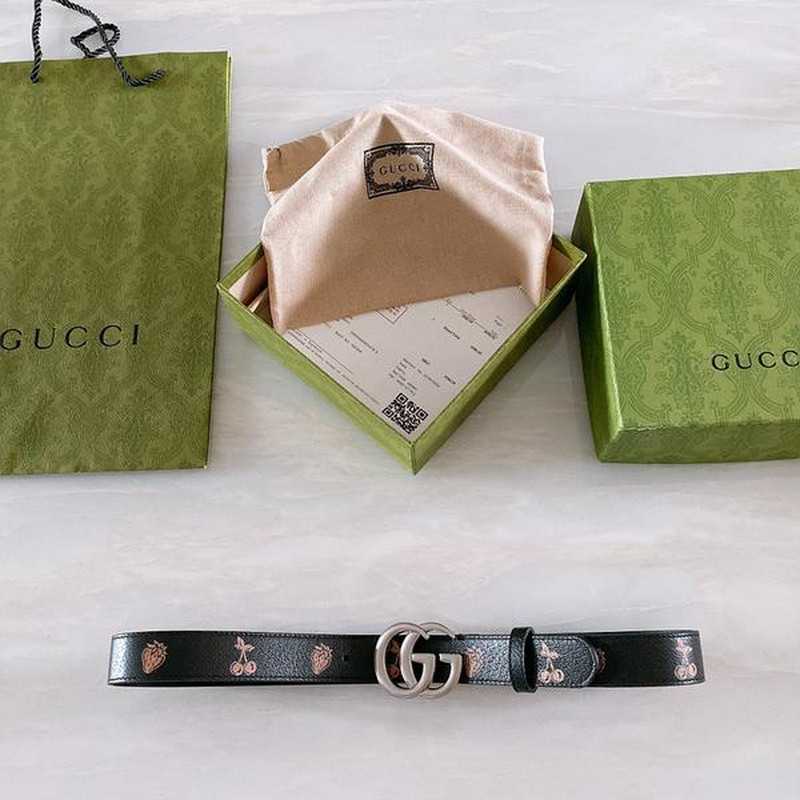구찌 마몬트 과일 레더 벨트 3cm | Size 35 - 40