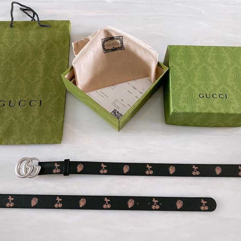 구찌 마몬트 과일 레더 벨트 3cm | Size 35 - 40
