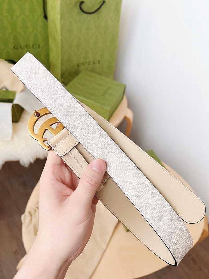 구찌 마몬트 GG수프림캔버스 레더 벨트 3cm | Size 35 - 40