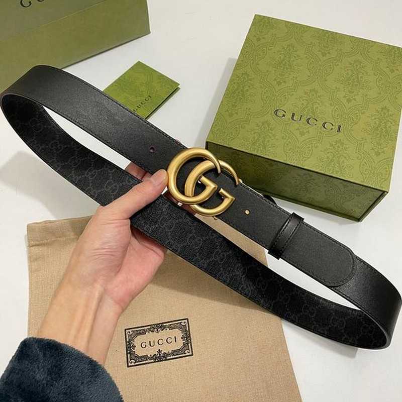 구찌 마몬트 수프림 캔버스 벨트 3.7cm | Size 35 - 40