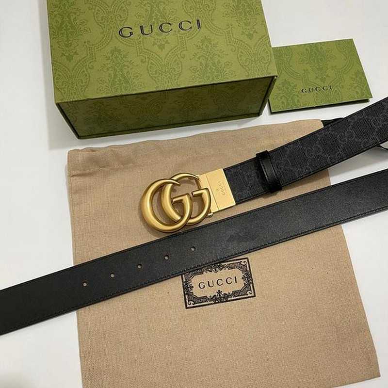 구찌 마몬트 수프림 캔버스 벨트 3.7cm | Size 35 - 40
