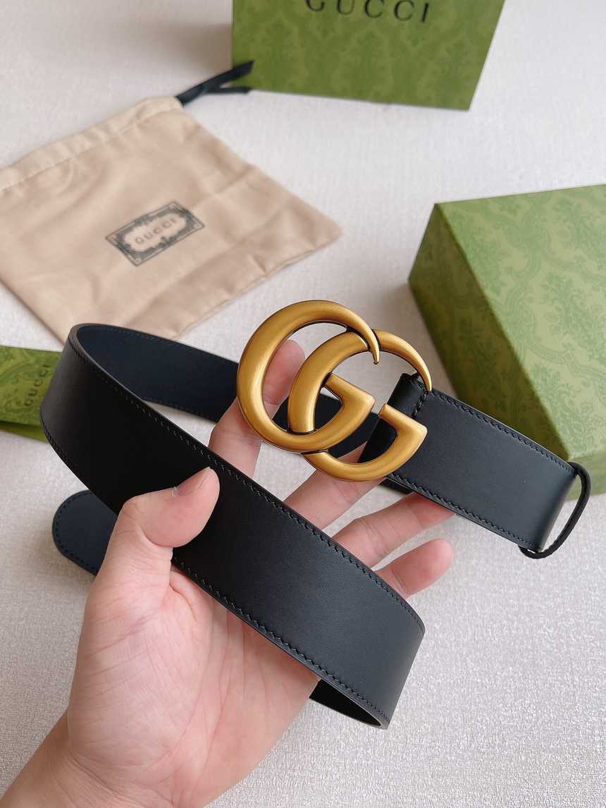 구찌 마몬트 GG 레더 벨트 4cm | Size 35 - 40