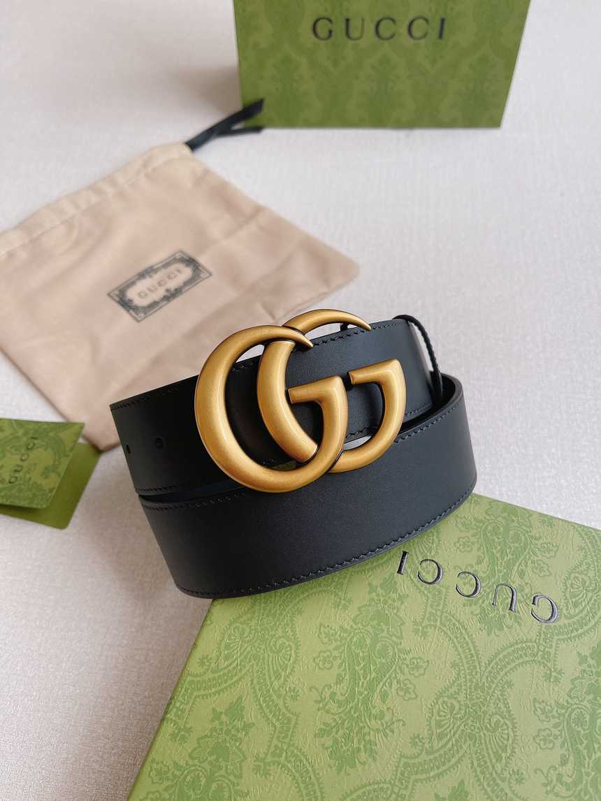 구찌 마몬트 GG 레더 벨트 4cm | Size 35 - 40