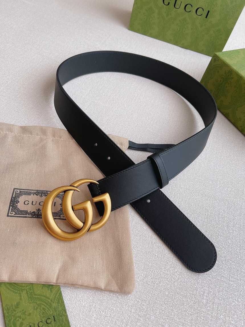 구찌 마몬트 GG 레더 벨트 4cm | Size 35 - 40