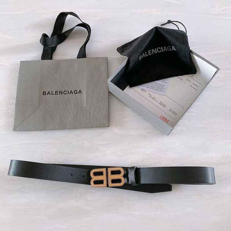 발랜시아가 BB 레더 벨트 3cm | Size 35 - 40