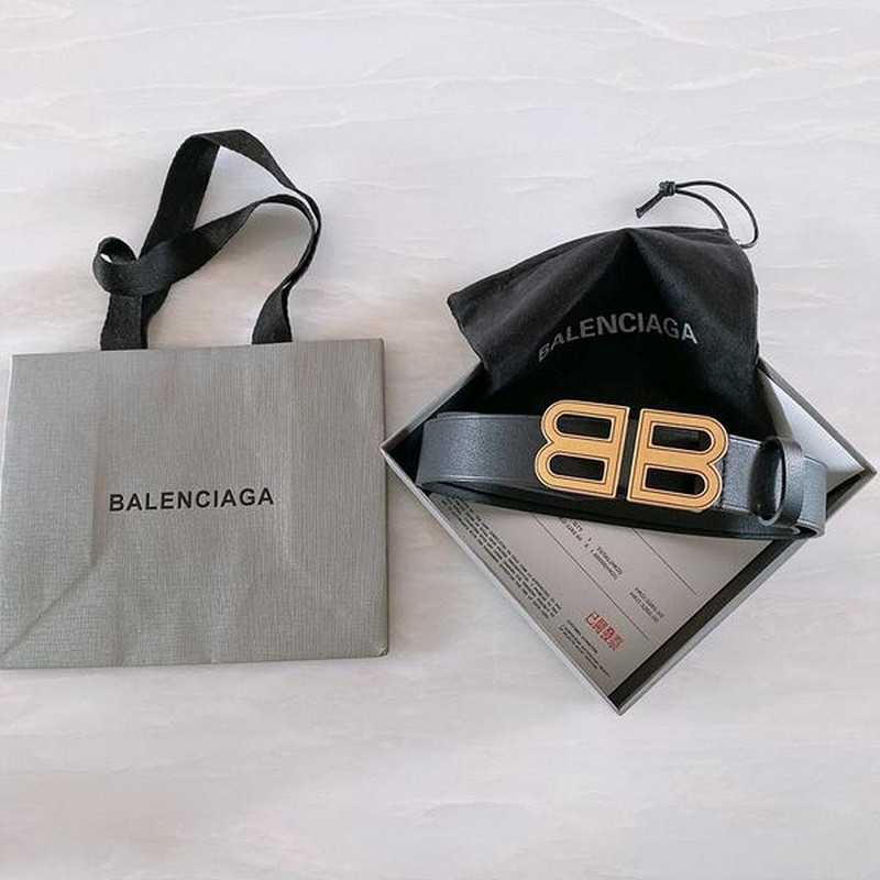 발랜시아가 BB 레더 벨트 3cm | Size 35 - 40