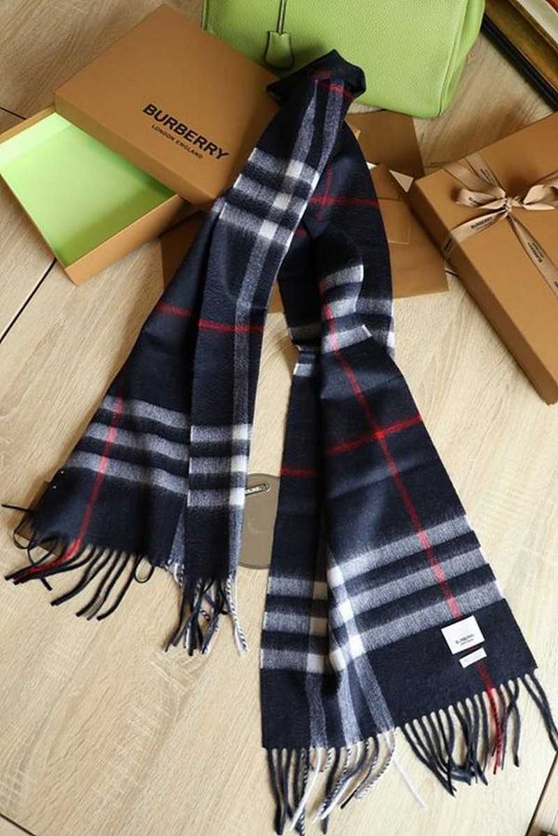 버버리 캐시미어 체크 머플러