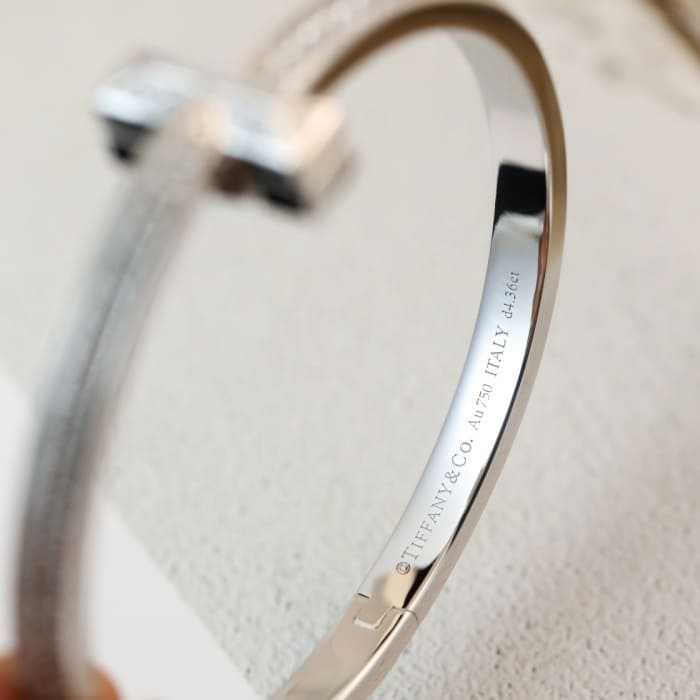 티파니 T1 풀 다이아 와이드 팔찌 | Size 17cm
