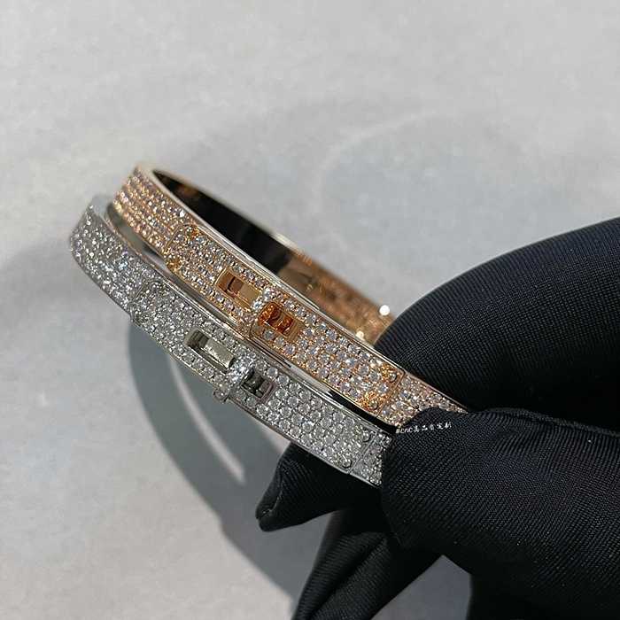 에르메스 풀 다이아 켈리 팔찌 | Size 17cm