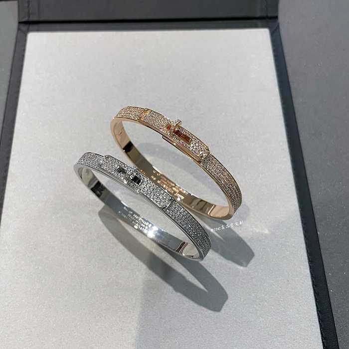 에르메스 풀 다이아 켈리 팔찌 | Size 17cm