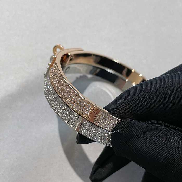 에르메스 풀 다이아 켈리 팔찌 | Size 17cm