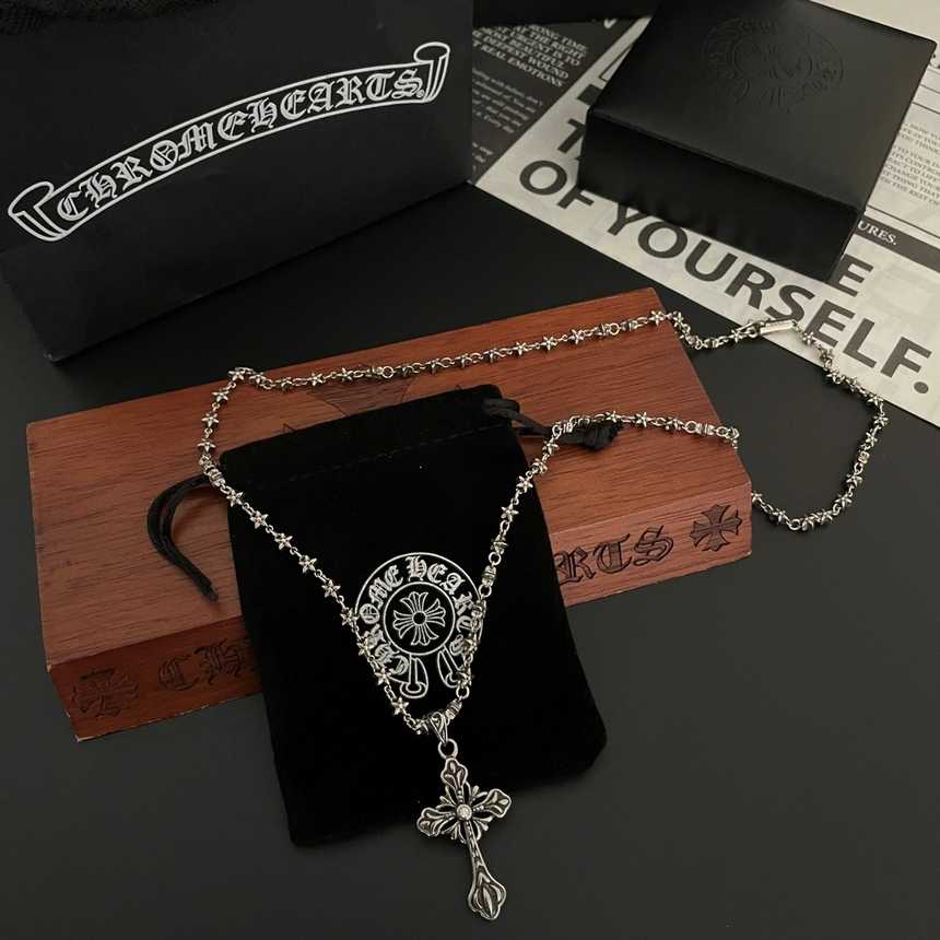 크롬하츠 클래식 레트로 플라워 목걸이 | Size one size