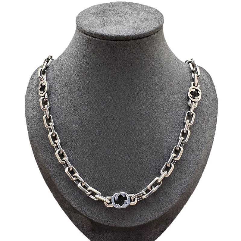 구찌 실버 레트로 목걸이 | Size FEE