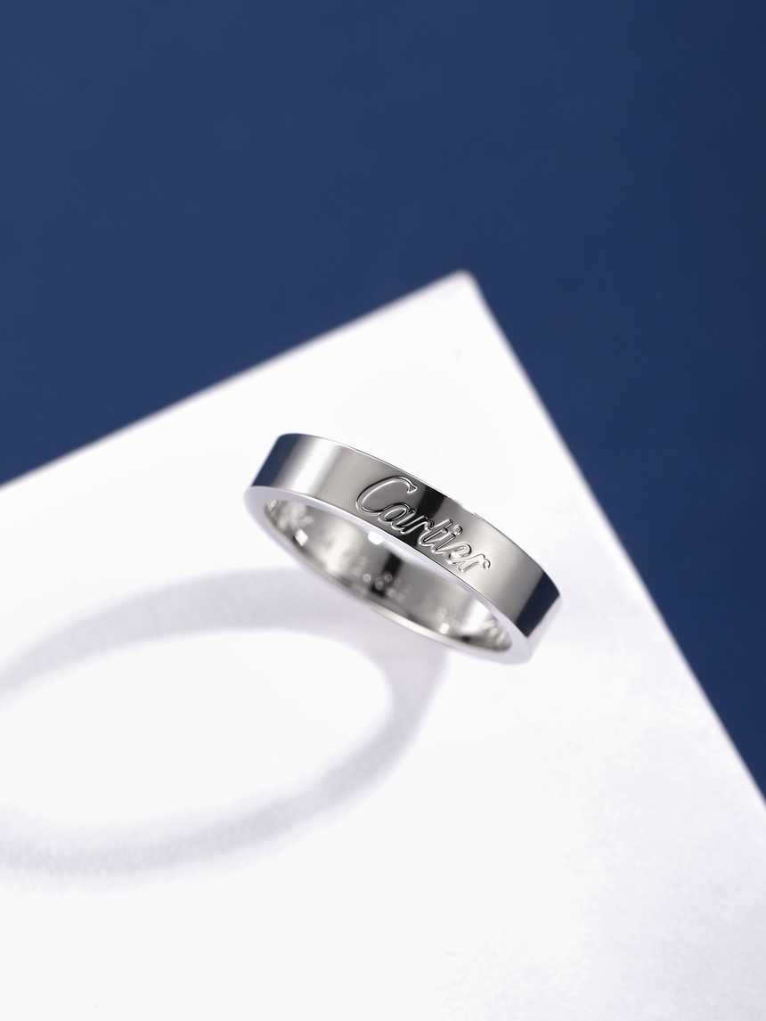 까르띠에 로고 링 | 4mm Size 6 7 8 9