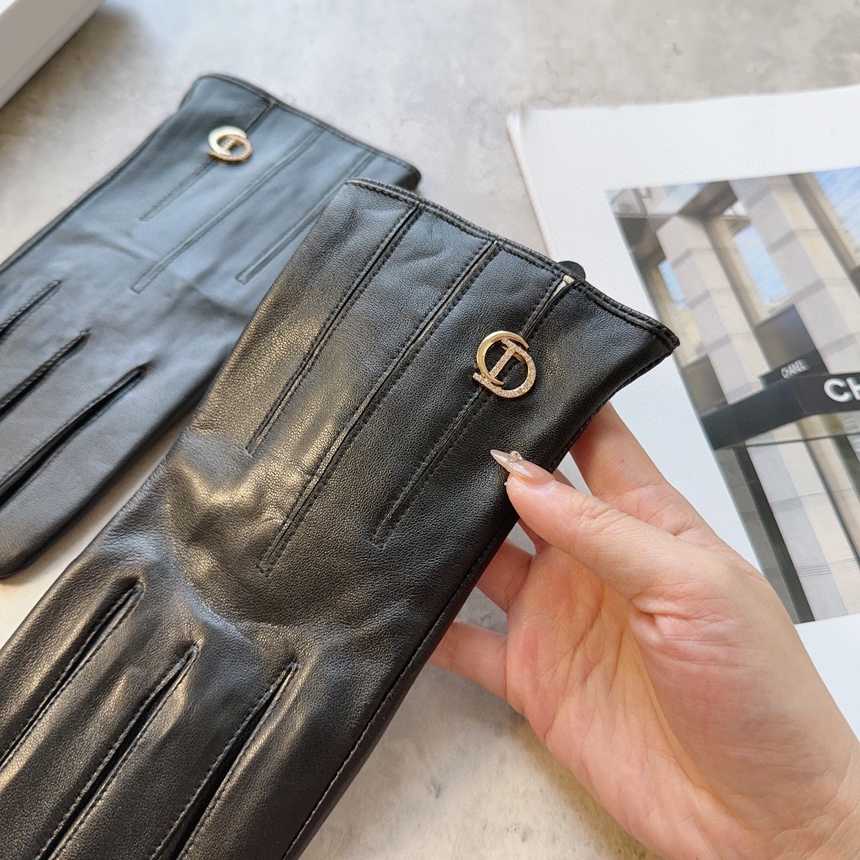 디올 심플로고 양가죽 장갑 | Size M L