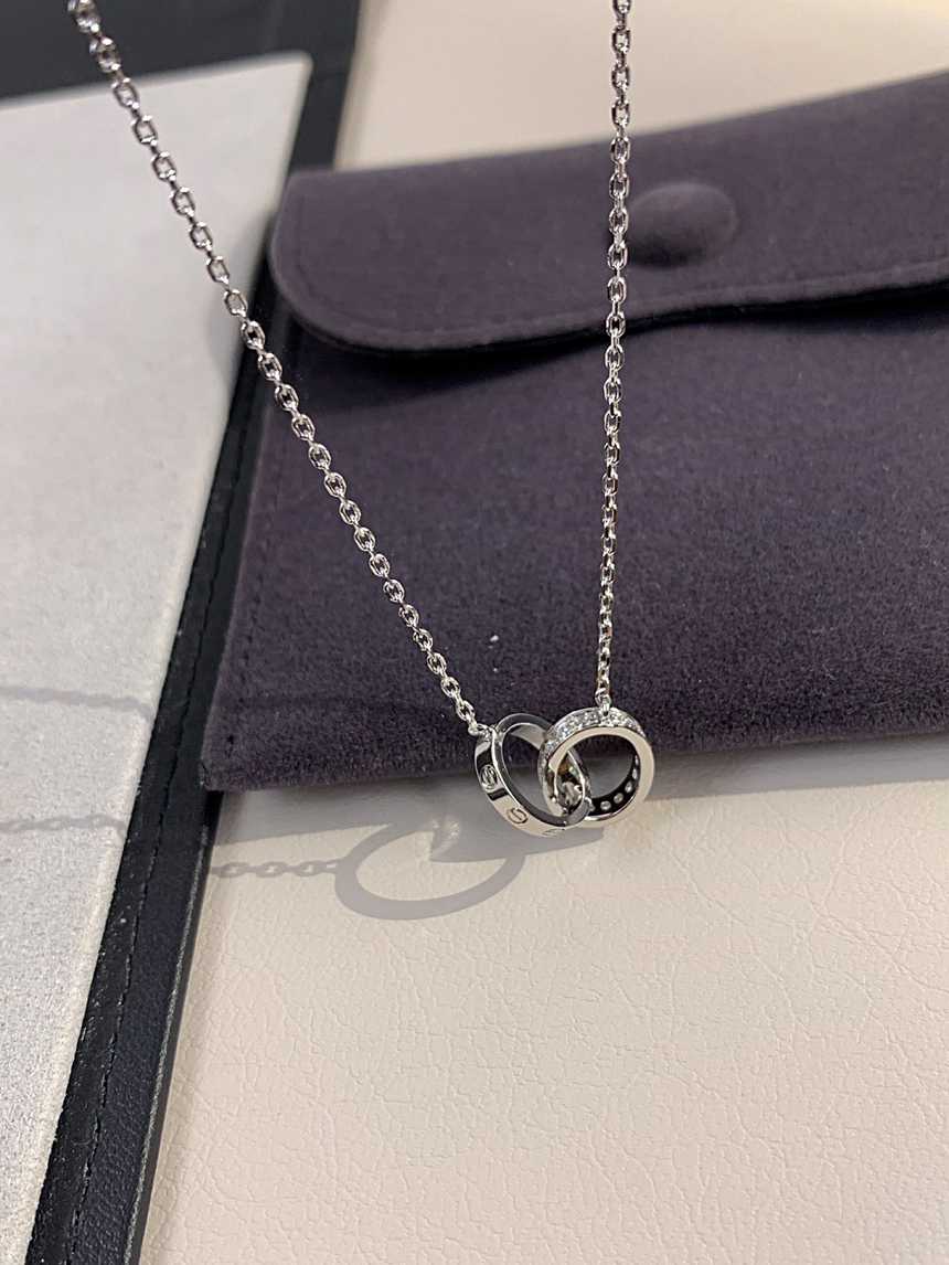 까르띠에 러브 다이아 목걸이 화이트골드 | Size 41-45cm