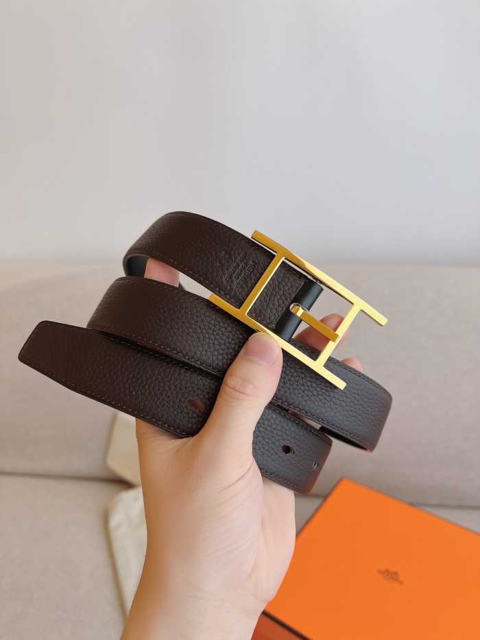 에르메스 핀 버클 벨트 금장 | Size 32mm