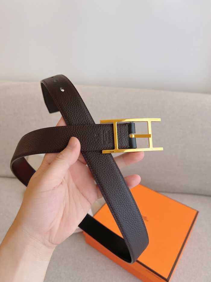 에르메스 핀 버클 벨트 금장 | Size 32mm