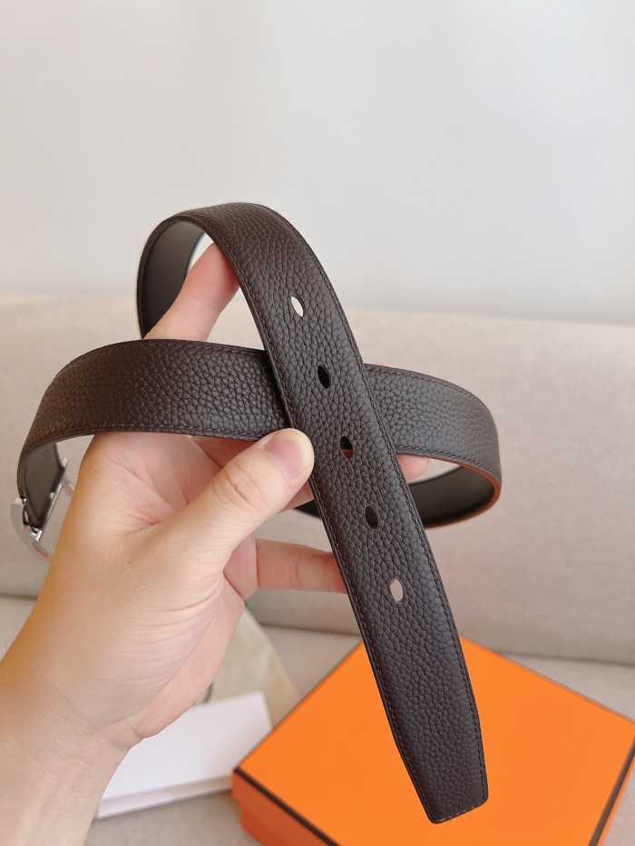에르메스 핀 버클 벨트 은장 | Size 32mm
