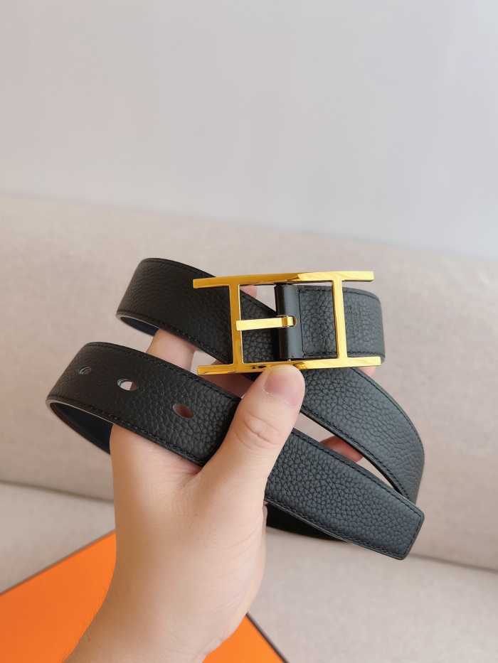 에르메스 핀 버클 벨트 금장 | Size 32mm