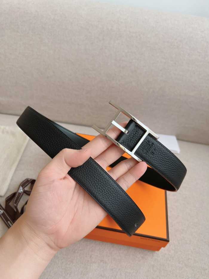 에르메스 핀 버클 벨트 은장 | Size 32mm