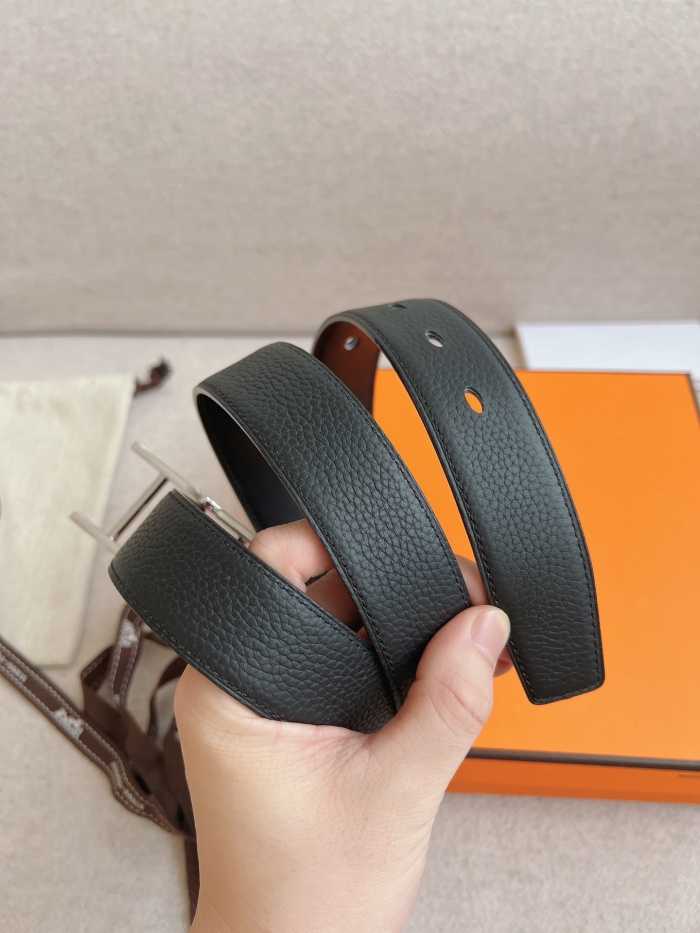 에르메스 핀 버클 벨트 은장 | Size 32mm