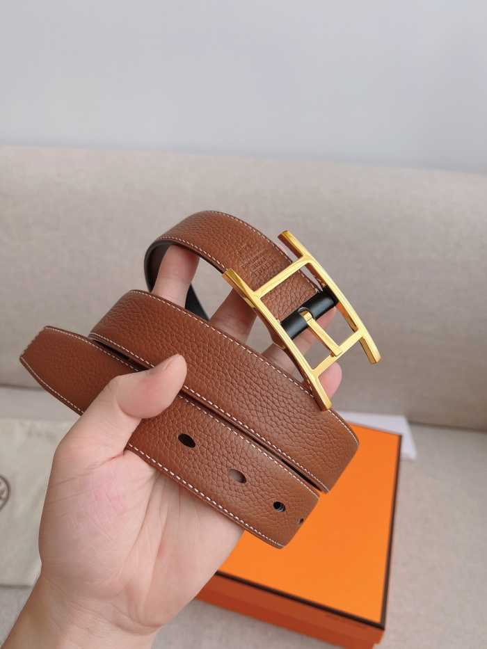 에르메스 핀 버클 벨트 금장 | Size 32mm