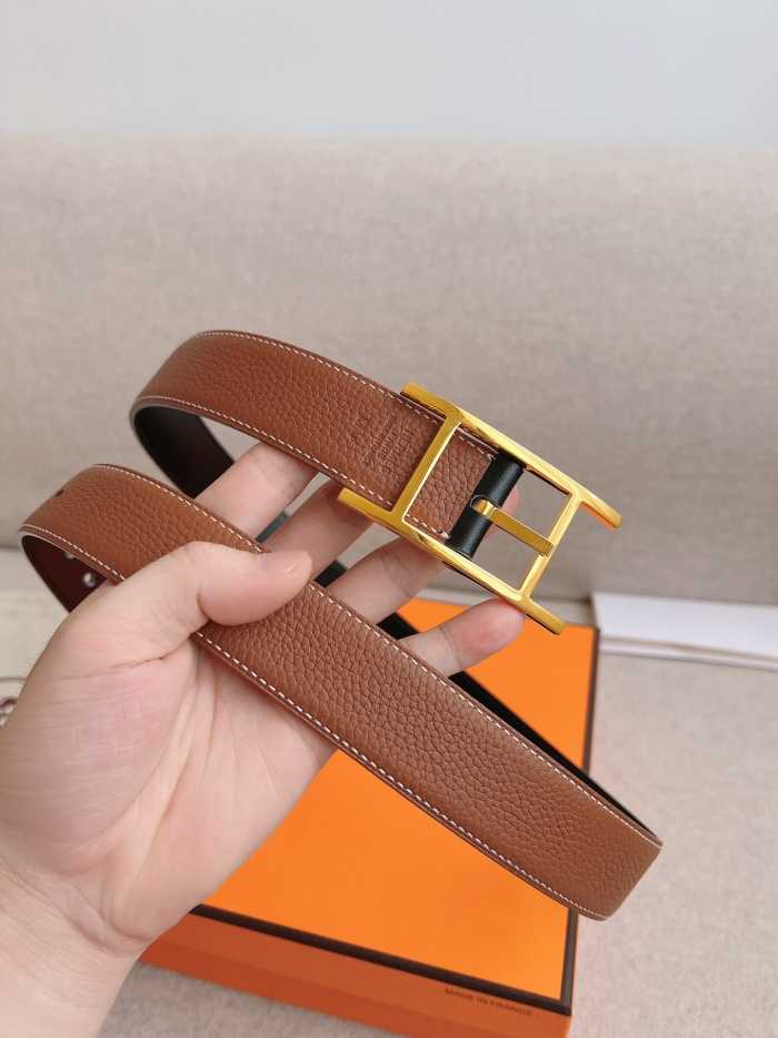 에르메스 핀 버클 벨트 금장 | Size 32mm