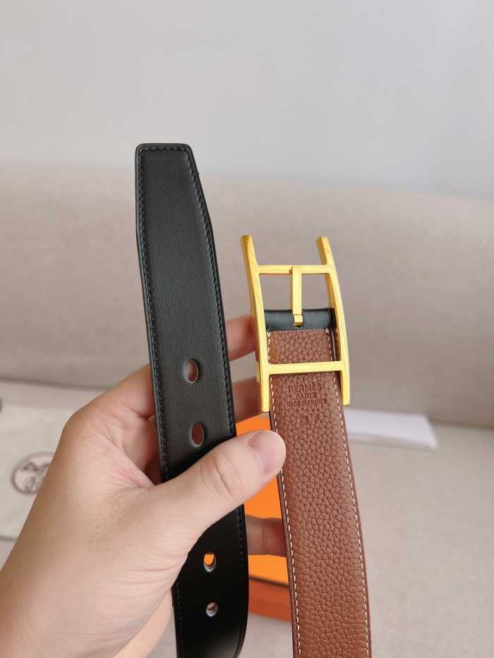 에르메스 핀 버클 벨트 금장 | Size 32mm