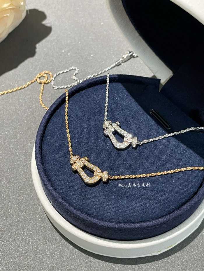 프레디 풀 다이아 말굽 목걸이 | Size 39.5cm, 42cm~44cm