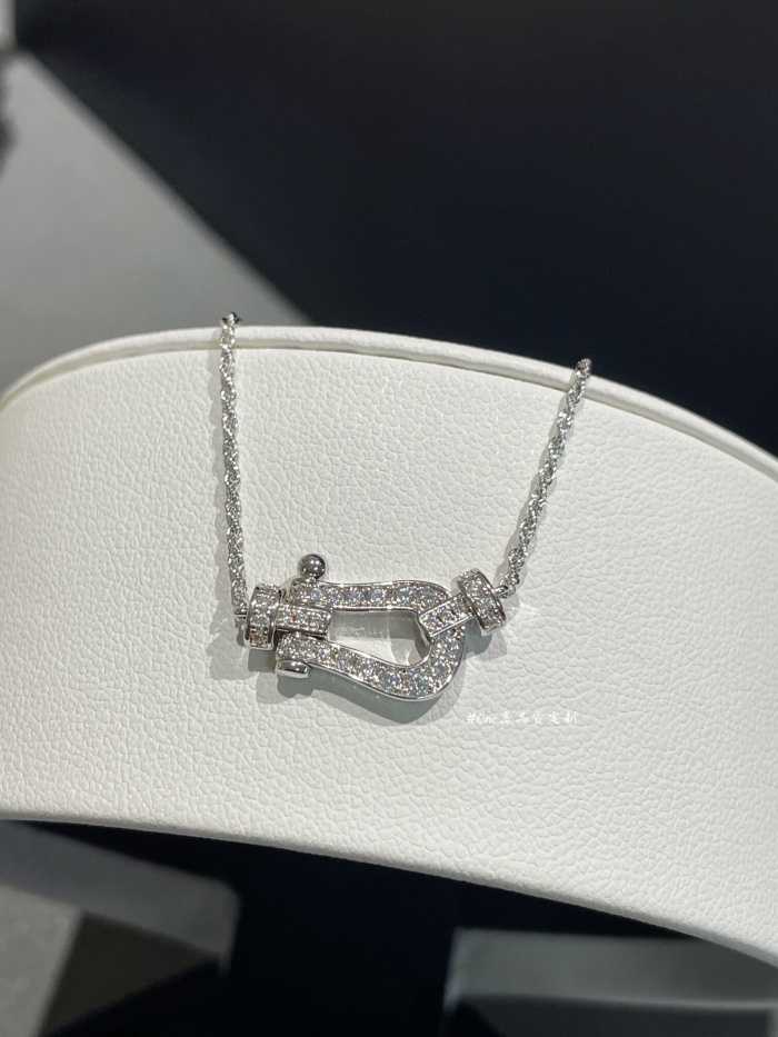 프레디 풀 다이아 말굽 목걸이 | Size 39.5cm, 42cm~44cm